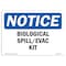 Signmission Safety Sign, OSHA Notice, 7" Height, Biological Spill Evac Kit Sign, Landscape OS-NS-D-710-L-10356 - alternate 1